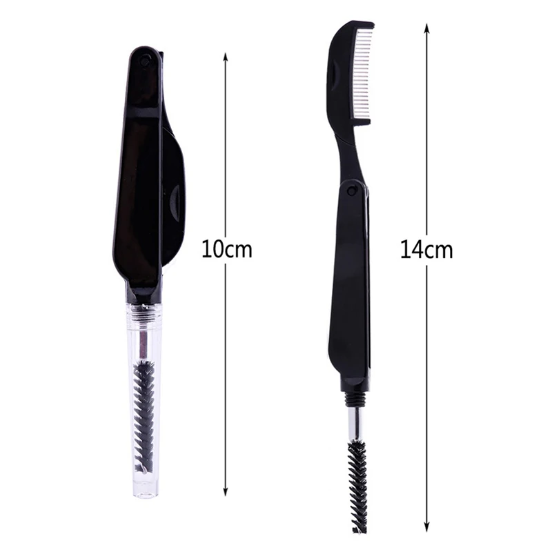 

Double Head Fashion Foldable Steel Eyebrow Eyelashes Eye Brow Extension Brush Metal Comb Cosmetic Makeup Tools Eyelashes Comb