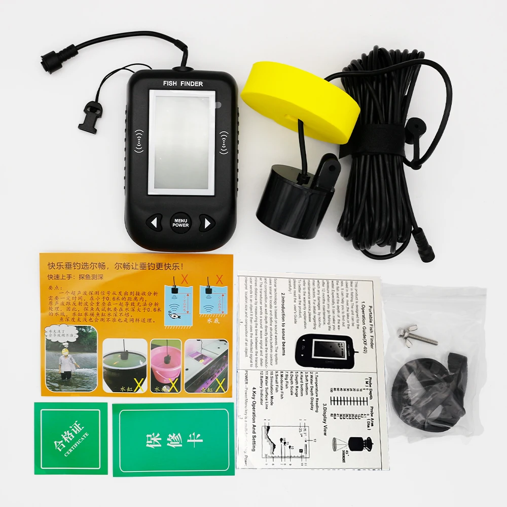 Портативный рыболокатор Erchang XF02 эхолокатор для поиска рыбы на расстоянии 0 6 100 м