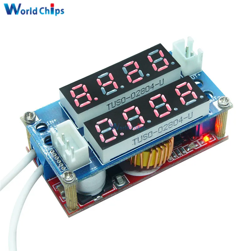 Макс 5A регулируемый синий и красный цвета CC CV понижающий приемник модуль