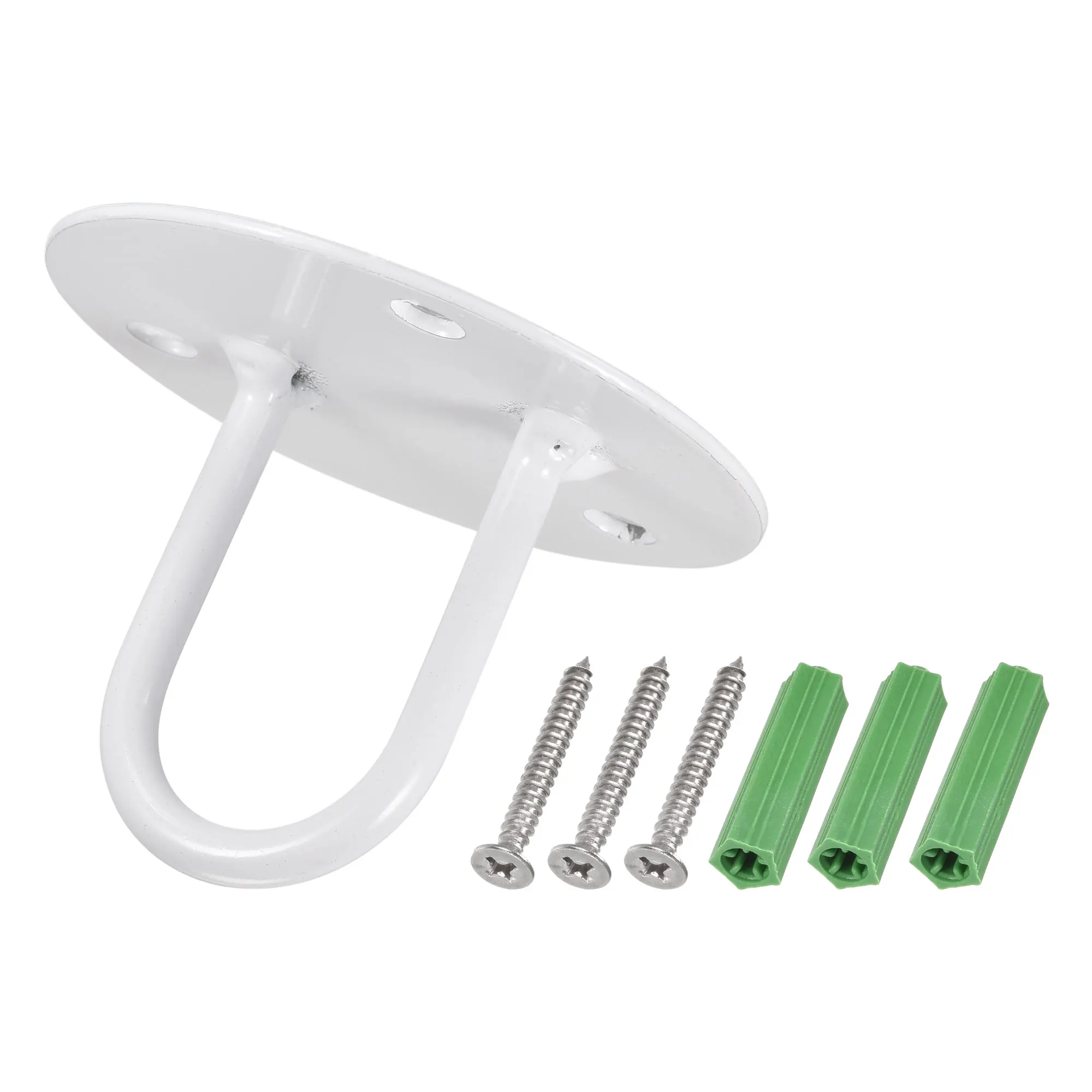 Uxcell 4 шт. потолочные крючки u-образные настенные 65x46 мм железо для подвесных растений белый