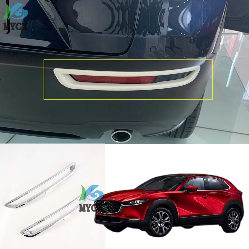 

2pcs for -Mazda CX30 CX-30 2020 2021Car Chrome Styling ABS Rear Fog Light Covers Stickers Exterior Decoration Auto Accessories