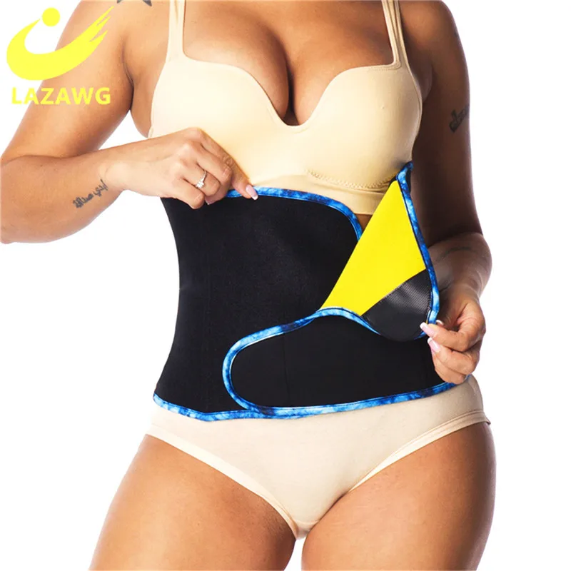 

LAZAWG Women Waist Trainer Corset Fajas Colombianas Body Shaper Modeling Strap Belly Recude Weight Loss Hot Slimming Sweat Belt