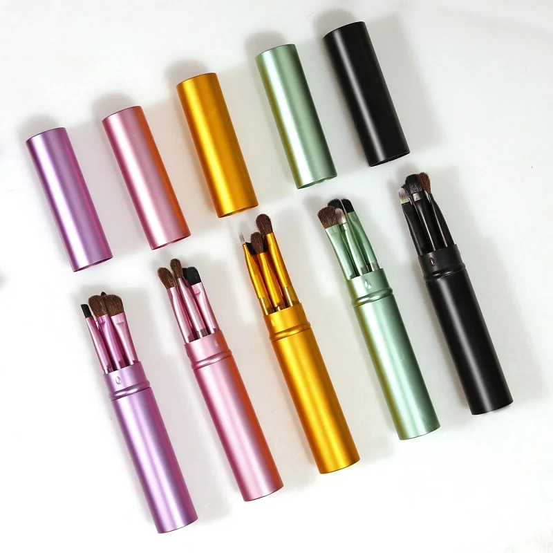 5 шт. мини кисти для макияжа глаз набор путешествий портативные размазывающиеся
