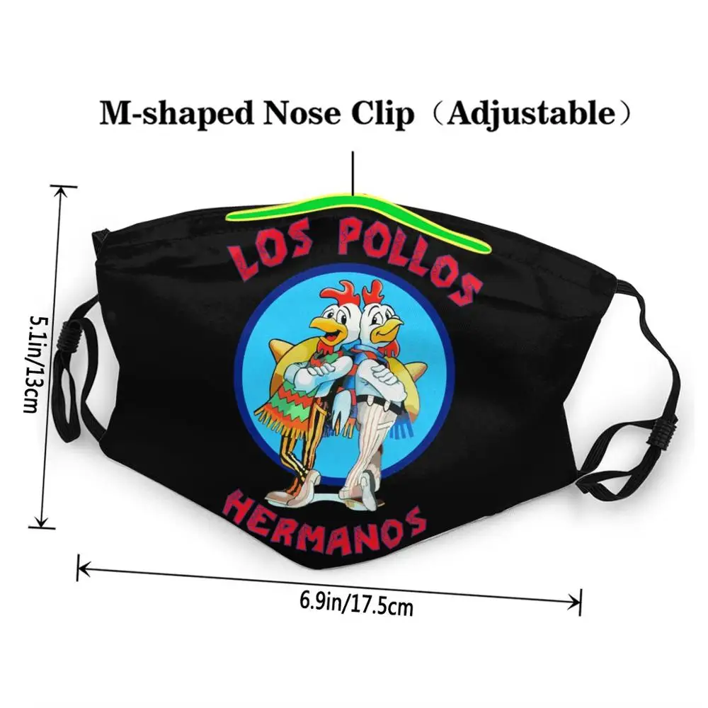 Детские Для мужчин женщин Los Pollos Hermanos маска на лицо многоразовые щит для защиты от