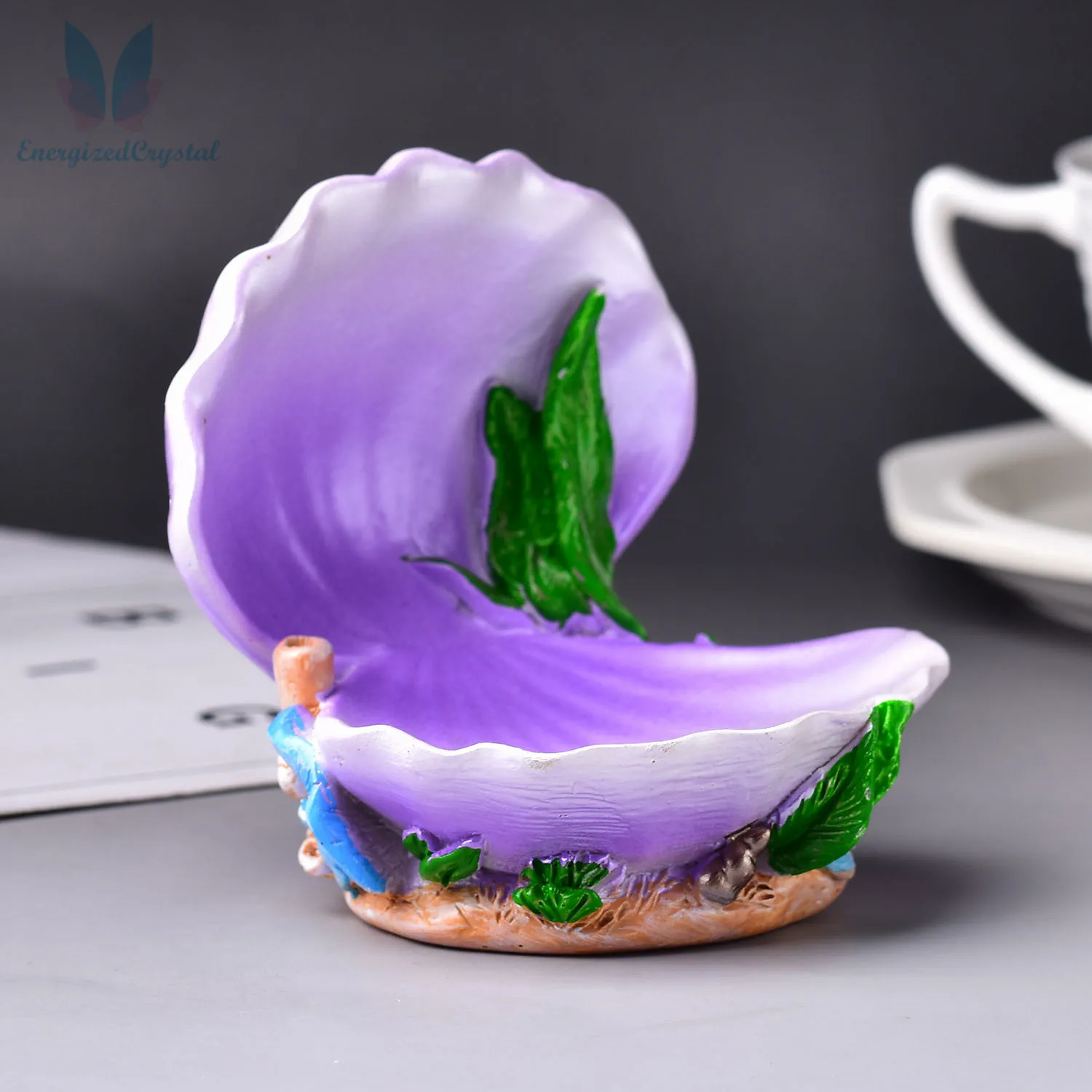 

Жемчужная оболочка хрустальный шар подставка из смолы домашний декор Сферический Держатель Многоцветный