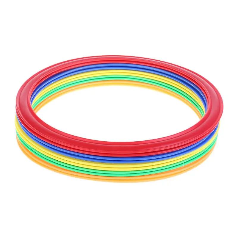 

10 Pcs Hopscotch Ring Game Toys for Kids PE Teaching Aid Sport Toy Sensory Integration Training Play Set for Preschool P15C