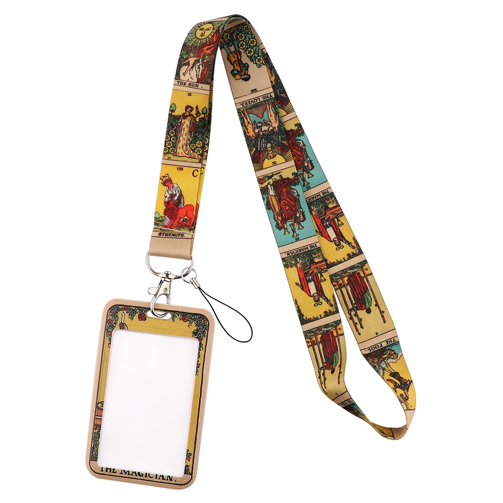 

K3739 Tarot Astrology Hot Keychain Straps Rope Cell Phone Neck Strap Lanyard for ID Card Key Chain DIY Lanyard Hanging Rope