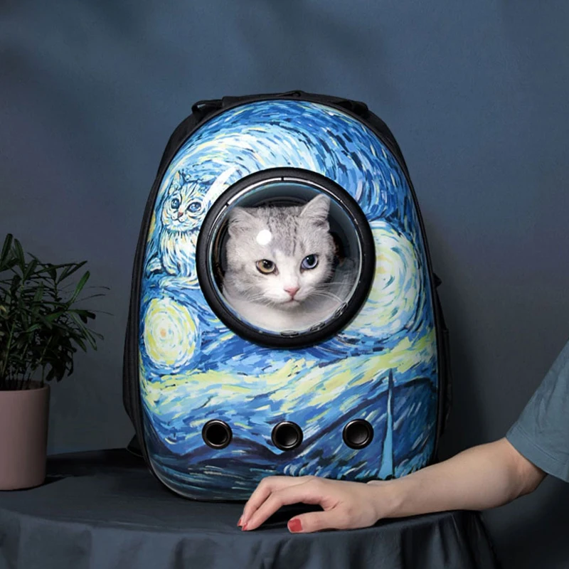 Сумка-переноска для кошек Воздухопроницаемый рюкзак в виде капсулы маленьких