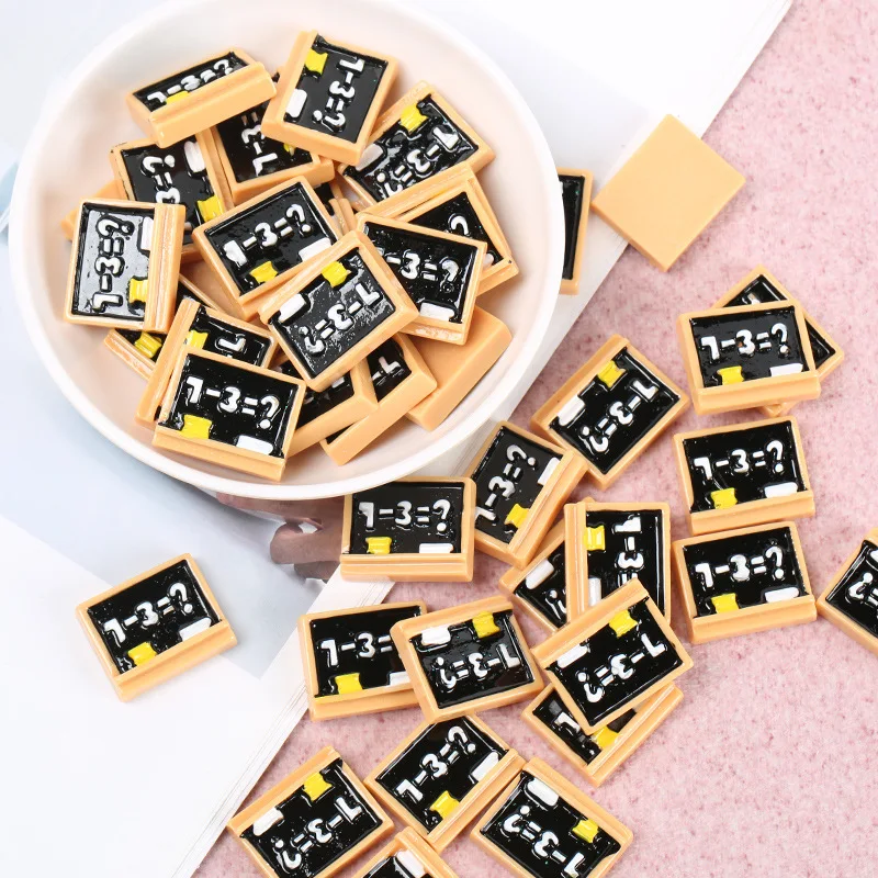 20 шт./лот искусственная мини доска Кабошон из смолы с плоской задней стороной для