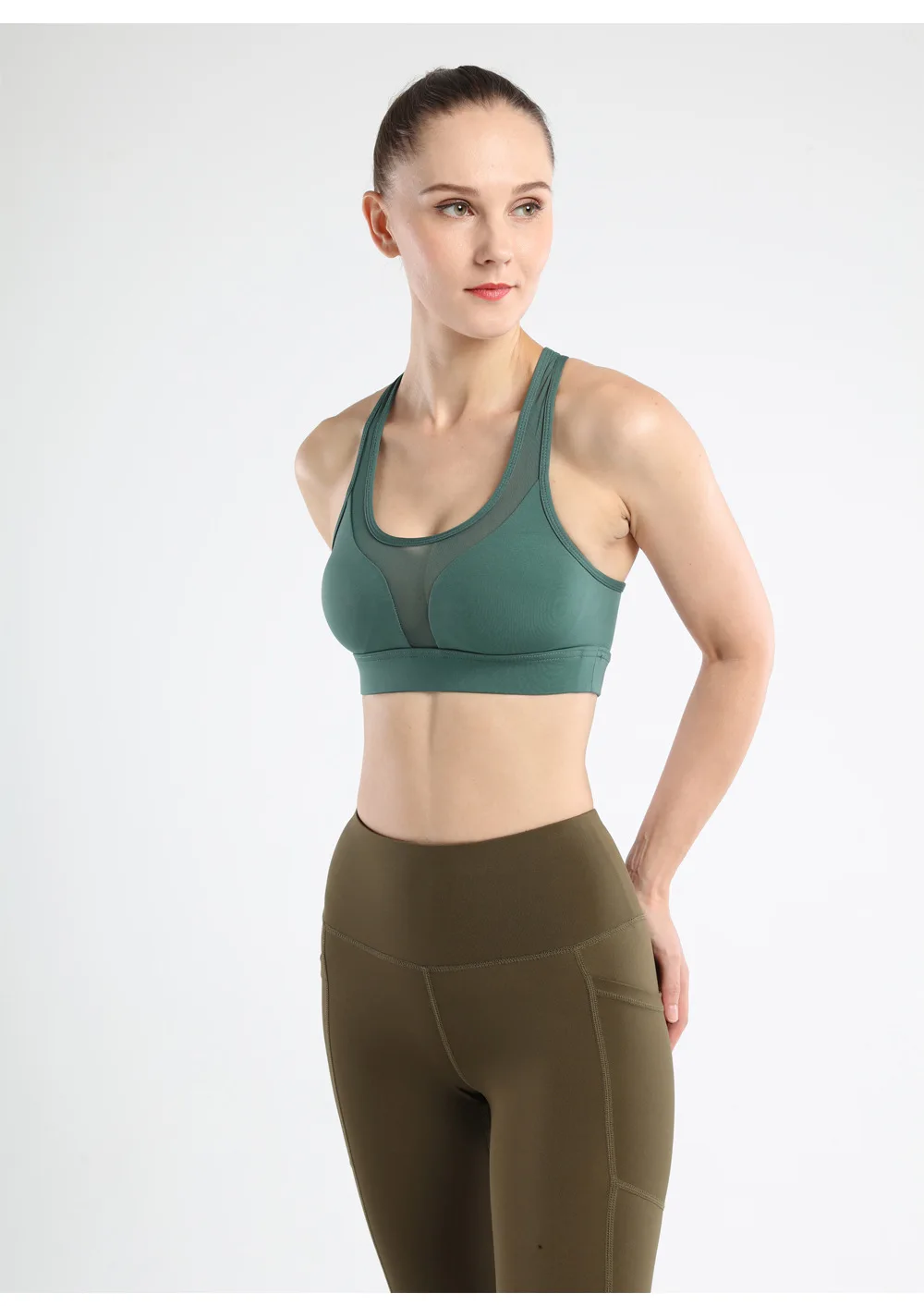 

2021 New Top Running Women'S High Impact Activewear Racerback Sports Bras Summer Padded Seamless Support Yoga Workout Fitness