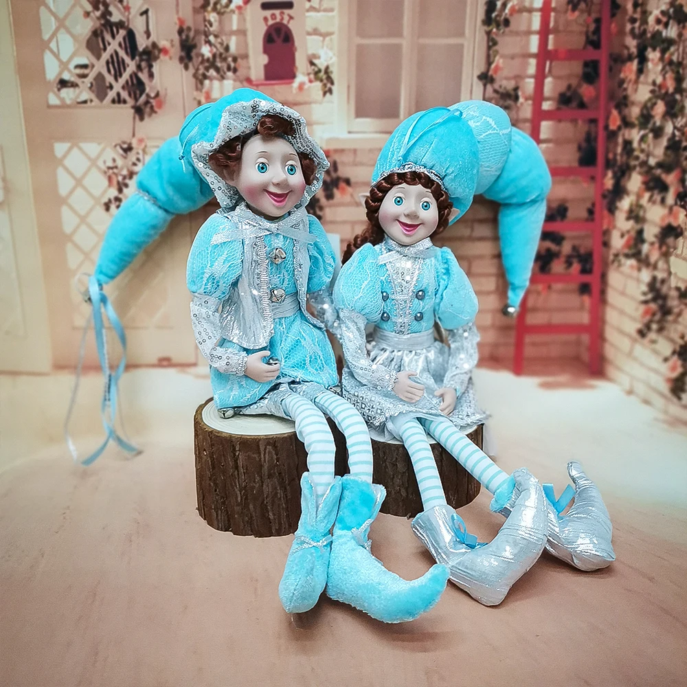 

Pink Christmas Elves Plush Elf Doll Xmas Decoration Navidad New Year Gifts Christmas Children Toys Kids Tree Hanging Ornaments