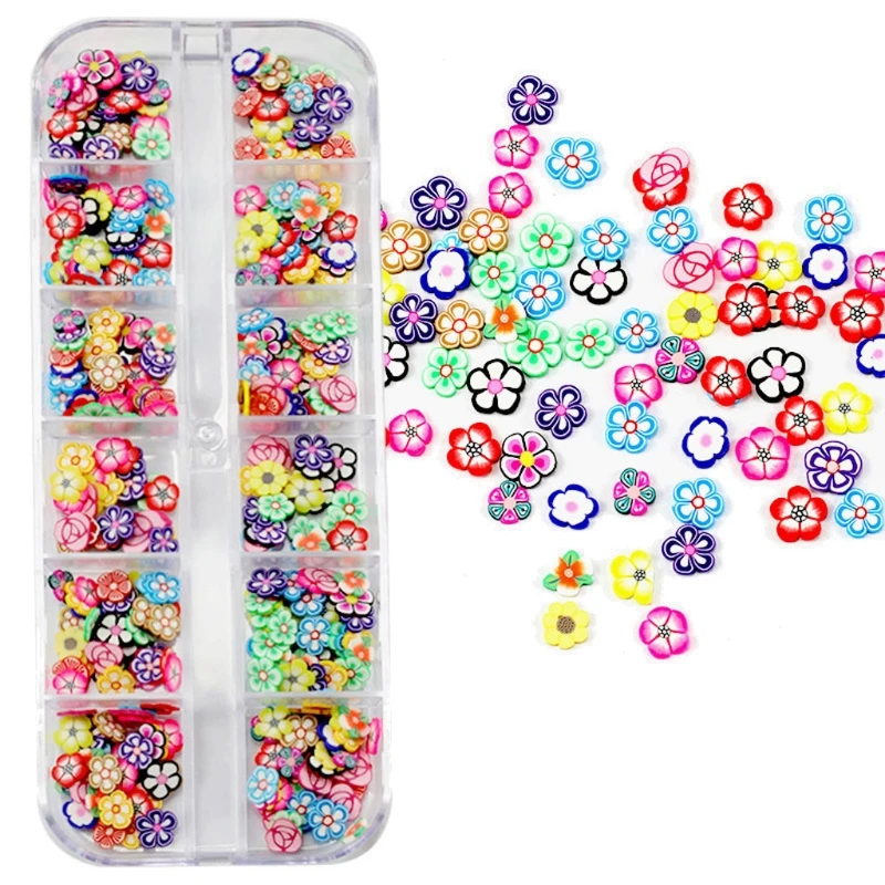 

12 бутылок мягкая полимерная глина Мини цветочно-фруктовым рисунком, Животные Сердце Смола верхний слой блеск эпоксидной смолы ювелирные из...