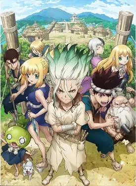 Больше стилей Аниме Dr.STONE Ishigami Senku Shishio Tsukasa художественный шелковый постер