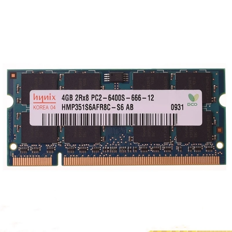 Hynix оперативная память DDR2 4 ГБ 800 МГц для ноутбука Гб 2Rx8 PC2 6400S 666 12 ddr2 ОЗУ 200PIN 1 8 в