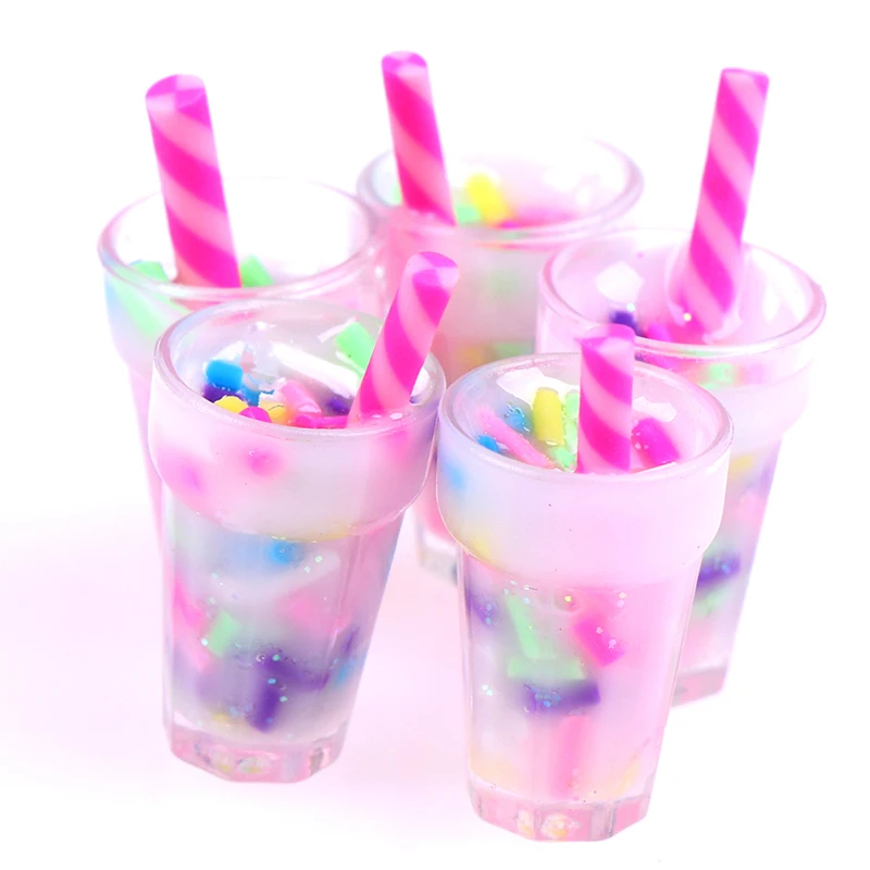 

5Pcs 1:12 Dollhouse Miniature Cream Drinks Bottles Model Dolls Kitchen Food