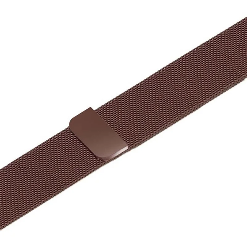 brown Миланская петля ремешок из нержавеющей стали спортивный ремешок для apple watch 5 4 3 2 1 браслет на запястье аксессуар для iwatch 44 мм 40 мм 42 мм 38 мм - Цвет ремешка: brown