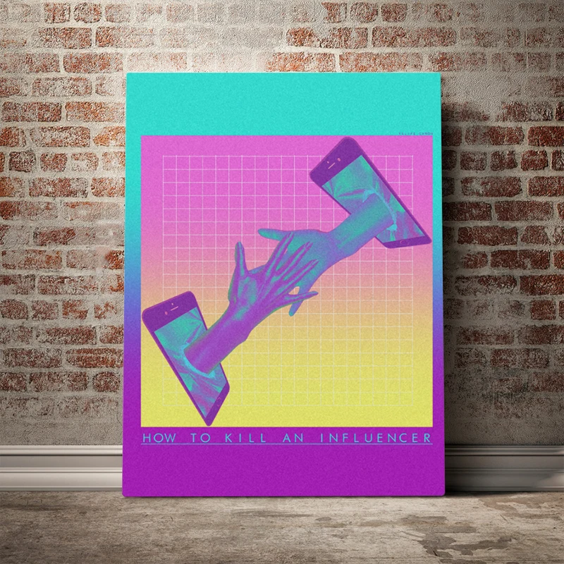 Винтажный настенный постер Vaporwave для гостиной Декор дома холст художественное