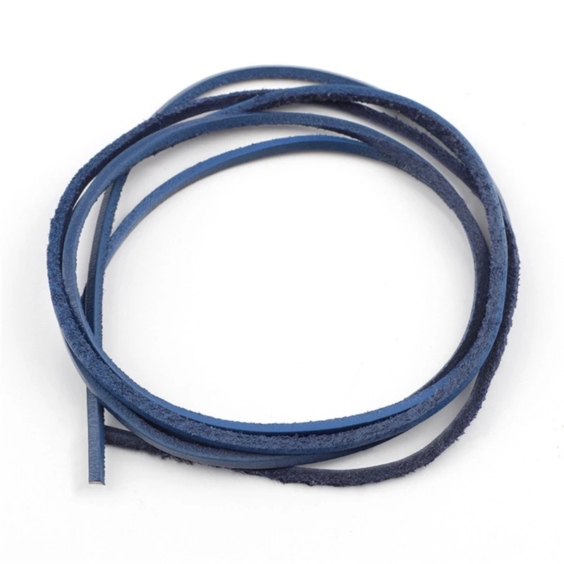 

63HC 3mm Flat Leather Cord Strip Braiding String for Jewelry Making Shoe Lace Arts Crafts and Handicraft Purse