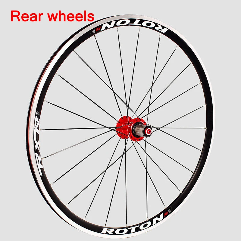 RXR 700C MTB Wheelset алюминиевый сплав 7-11 скоростные колеса Горный велосипед V тормоз клинчер передние задние колеса Fit 7-11 S кассета - Цвет: Rear Wheel-Black red