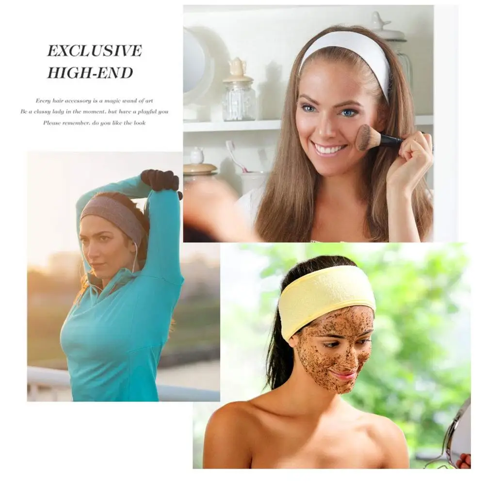 

Adjustable Wide Hairband Yoga Spa Bath Shower Makeup Wash Face Cosmetic Headband For Women Ladies Make Up Accessories