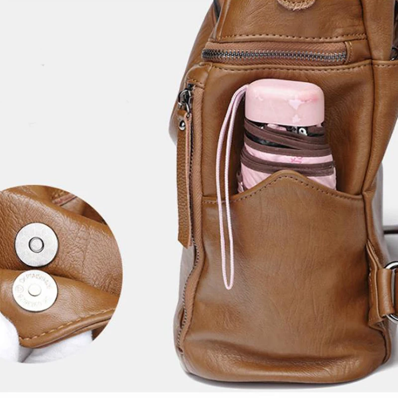 

Coolcept Fashion Women Backpack High Quality PU leather Backpacks for Teenage Girls Female School Shoulder Bag Bagpack Mochila
