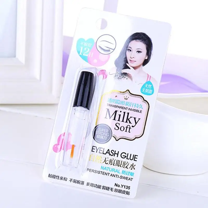 Быстросохнущий клей для ресниц наращивания с двойными веками прозрачный