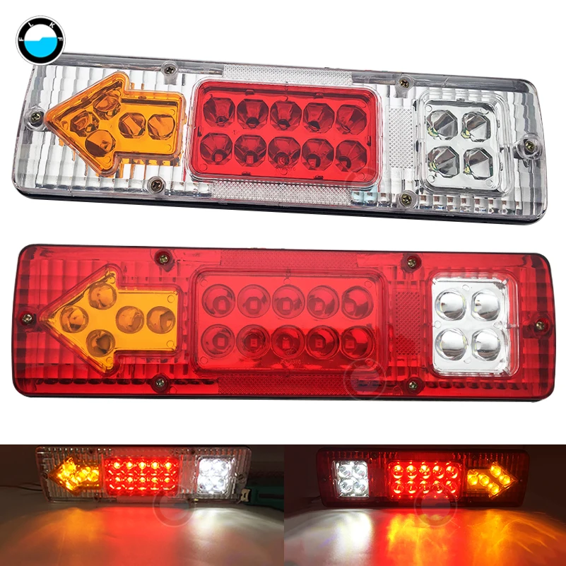 2 шт. водонепроницаемый 46 светодиодов задний светильник s трейлер грузовик Стоп задний светильник Авто сигнальная лампа предупреждающий светильник s противотуманный Светильник лампы