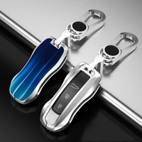 aluminum alloy color changing glass car remote key case for porsche cayenne 958 911 lepin 996 macan panamera 997 944 gt3 cayman