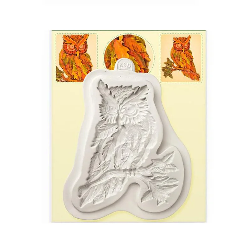 Feihuan 1 шт. Сова кружева силиконовые формы для украшения торта инструменты помадки