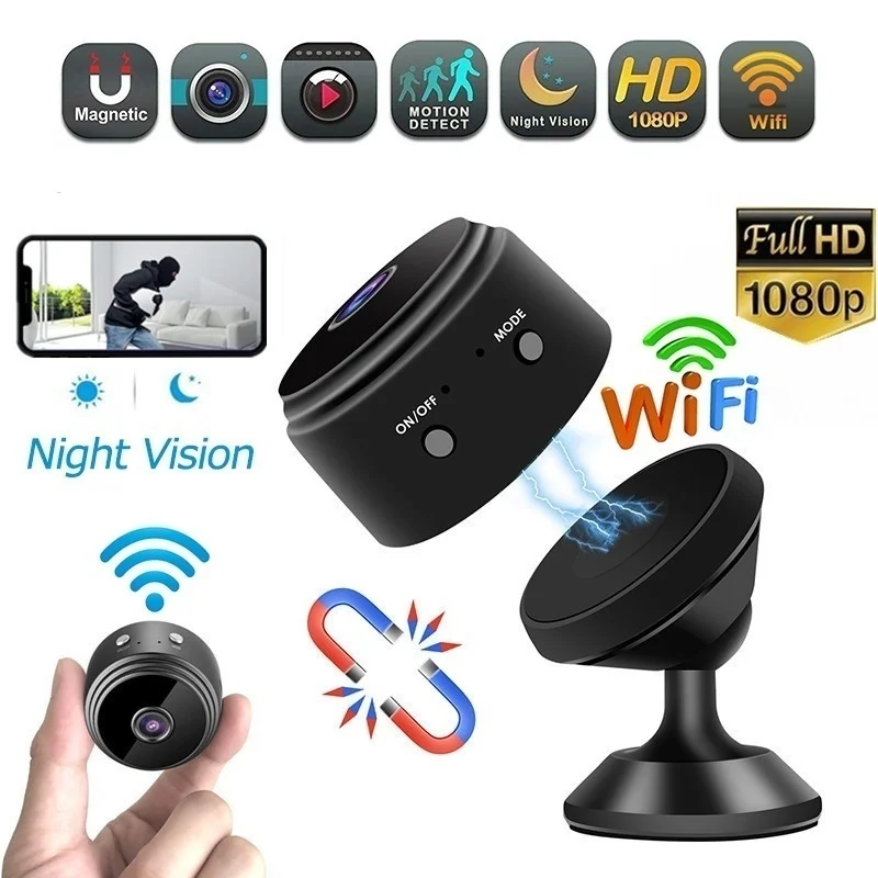 Wifi мини-камера HD 1080P микро видеокамера широкоугольный объектив инфракрасное ночное видение сеть умный мониторинг Домашняя безопасность