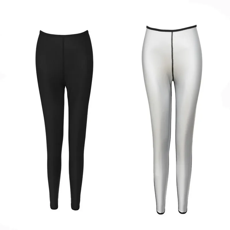 

Womens Silver ion coating Thermo Pants Sweat Sauna Suits Body Shapers Woman Waist Trainer Slimming Shorts Girls Fitness Leggings