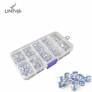 100 шт.кор. RM065 карбоновая пленка горизонтальный подстроечный потенциометр в ассортименте 10 значений переменный резистор 500R - 1 м для arduino