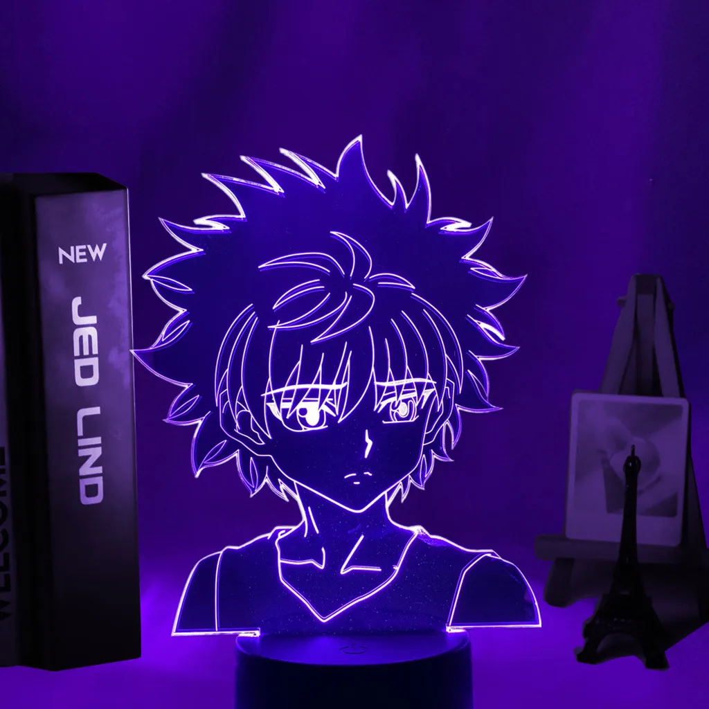 3d Светодиодная лампа аниме Hunter X Killua для спальни декор светильник подарок на день