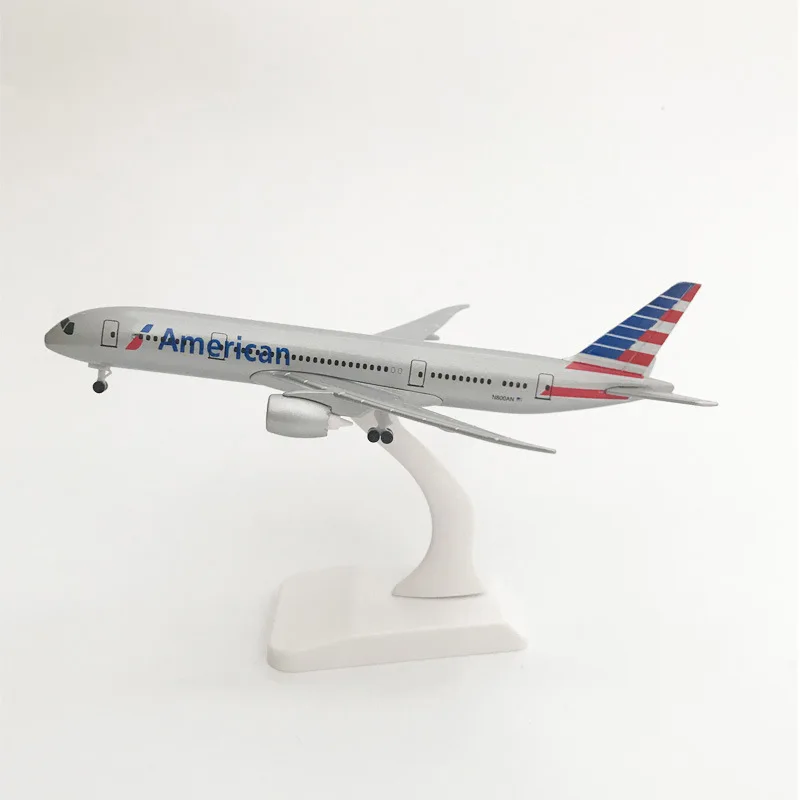 

20CM alloy airplane model with landing gear model Boeing 777 of America metal Airlines display model