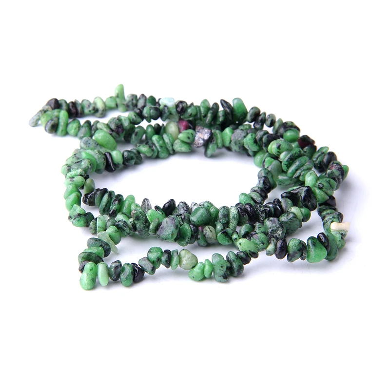 Бусины из натурального зеленого драгоценного камня неправильные для