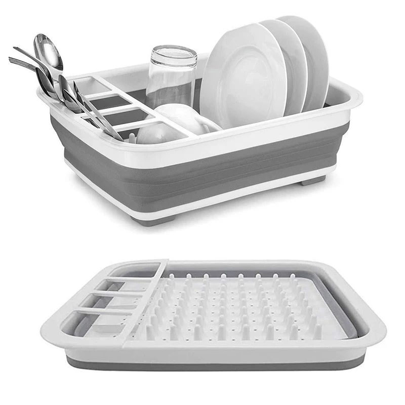 

Folding dish rack kitchen storage basket storage rack, dish rack tableware dish rack, multifunctional kitchen supplies