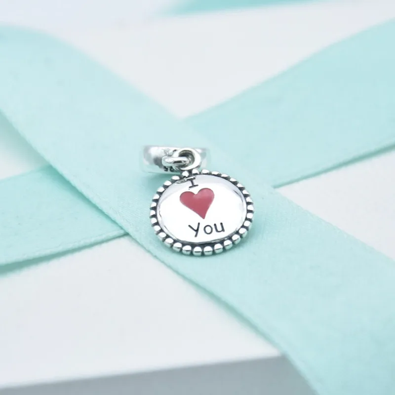 Бусины женские из серебра 2020 пробы с надписью I love you | Украшения и аксессуары