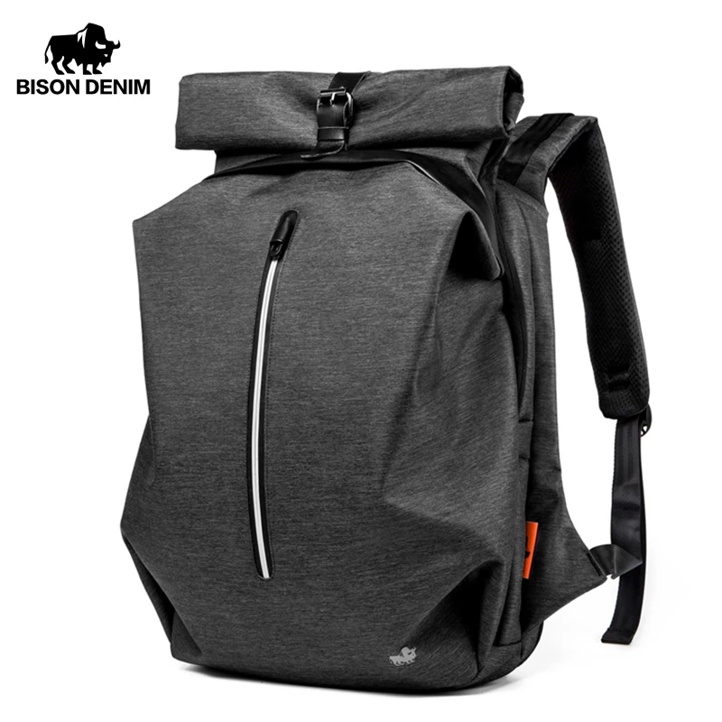 BISON DENIM модный рюкзак для ноутбука 17 дюймов школьный деловой Многоуровневая