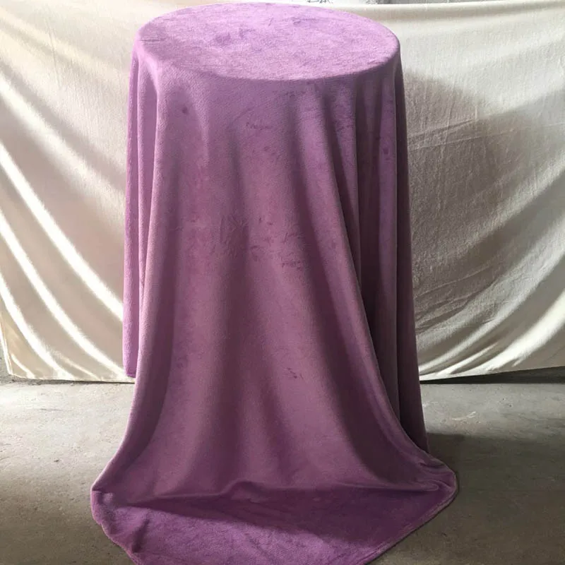 light purple Однотонное желтое, розовое зимнее теплое кофейное, зеленое, верблюжье одеяло для дивана, покрывало для путешествий, постельные принадлежности - Color: light purple