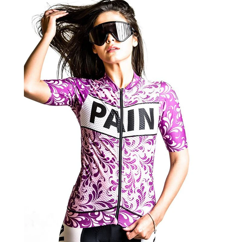 love the pain Women Fietskleding Ciclismo Mtb Ropa Maillot Quick dry Fietsen Top Zomer Korte Mouwen Shorts Outdoor Team uniform