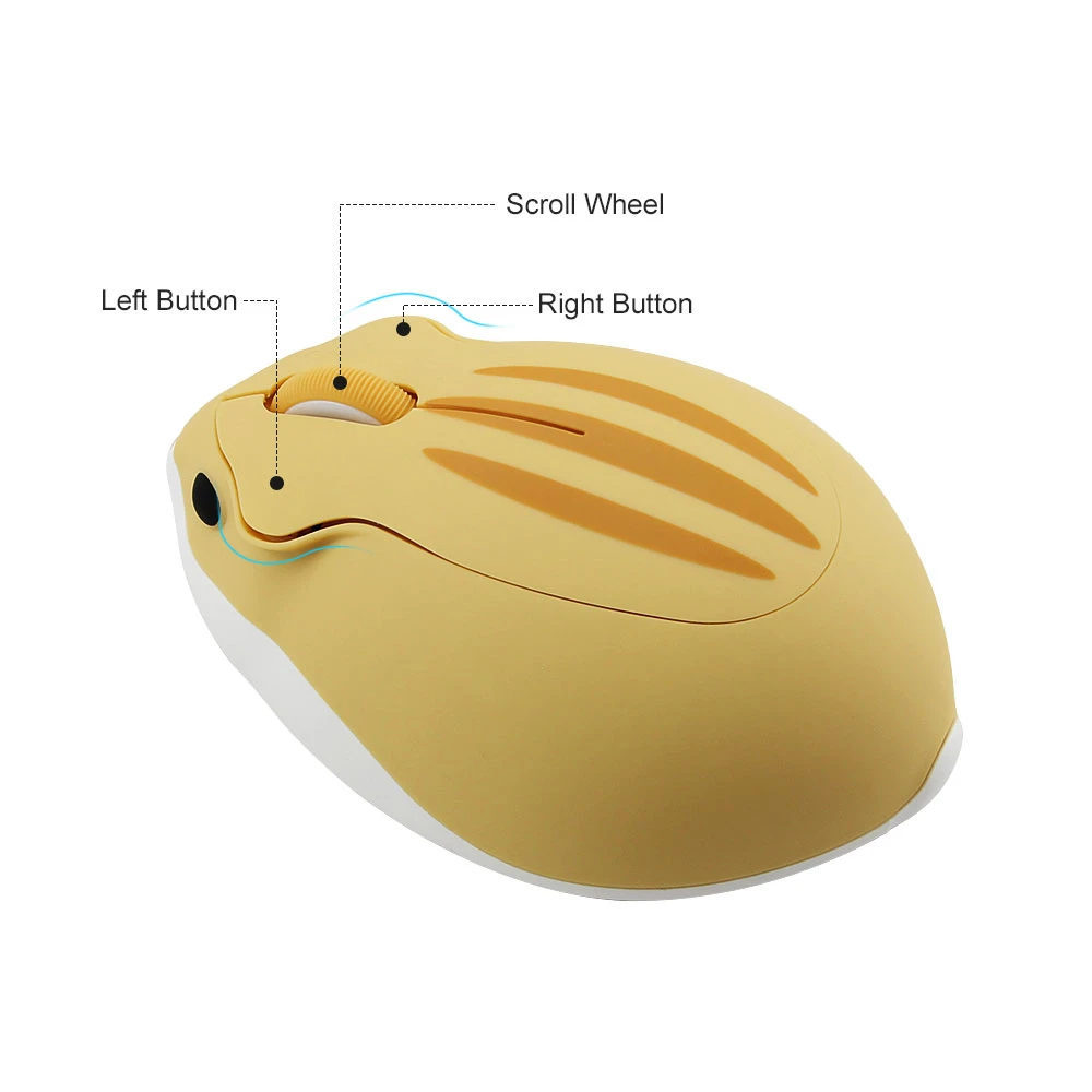

3D Mini Gaming Mice Pink Cute Hamster Cartoon Design Creative Mause 2.4G Wireless USB Optical Mouse For For Kids Laptop PC Gamer