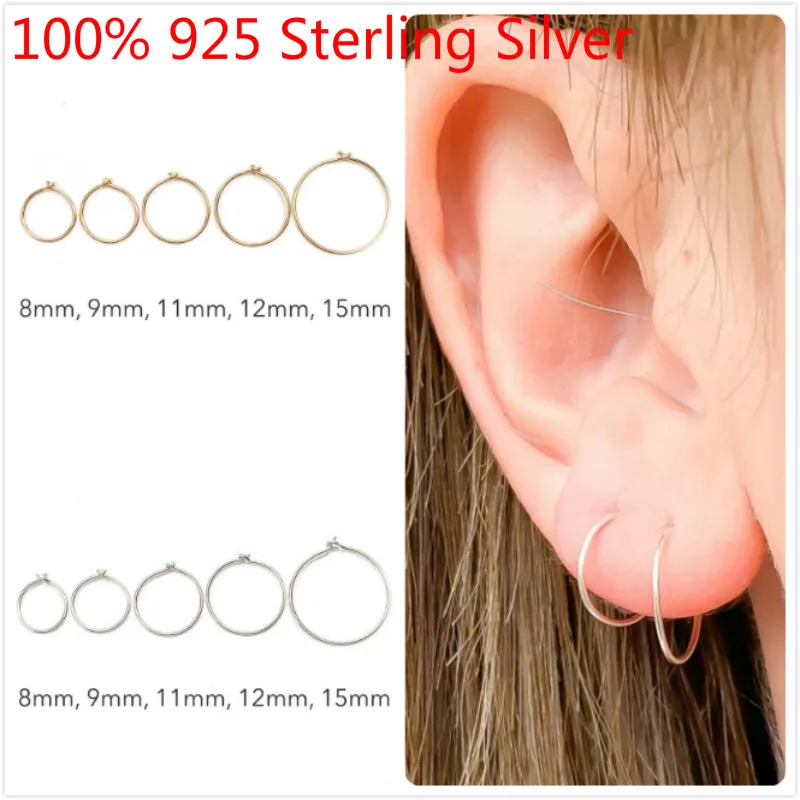 Серьги женские/мужские серебряные дизайнерские кольцевые Сережки для девушек