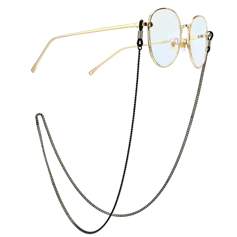 Женская черная металлическая Φ цепочка для очков чтения держатель шейный