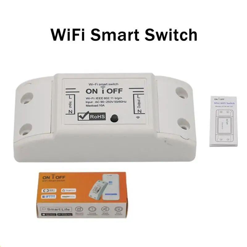 

1/3/5pcs WiFi Smart Switch Module 10A/2200W Smart Home For Amazon Alexa Google Home APP Remote Control Smart WiFi Breaker