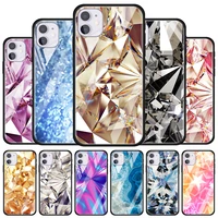 diamond pieces for apple iphone 12 pro max mini 11 pro xs max x xr 6s 6 7 8 plus luxury tempered glass phone case