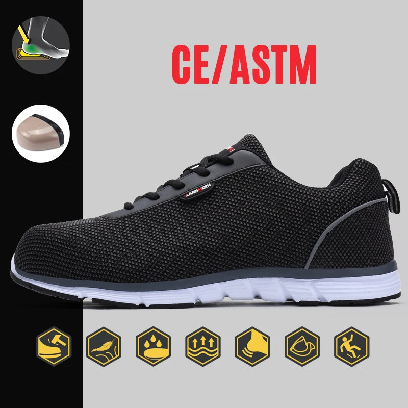 LARNMERN Steel Toecap/безопасная обувь Легкая безопасная Нескользящая Мужская