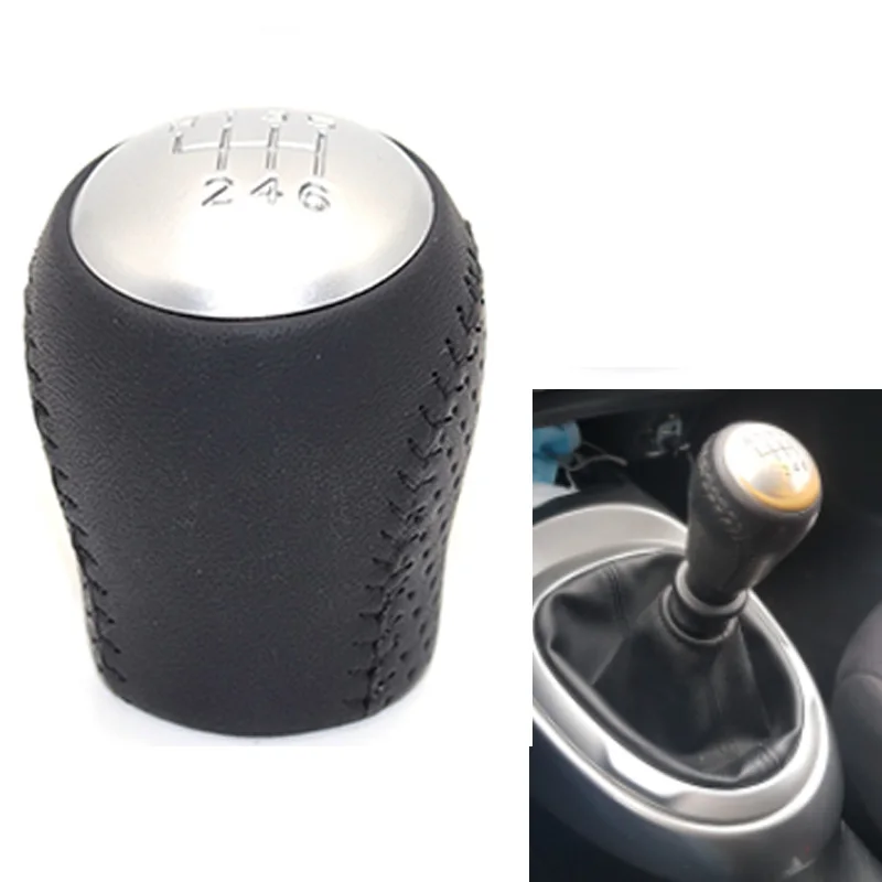 

6 speed Leather Car Shift Gear Knob Lever Gaitor Boot Cover For Nissan Juke F15 X-trail T31 Qashqai MKI J10 JJ10 2010 - 2013
