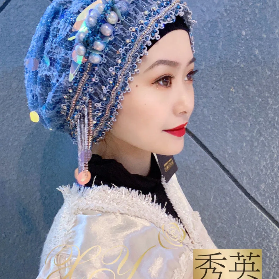 2021 Новое поступление Дубай мусульманских женщин головки крышка хиджаб тюрбан |