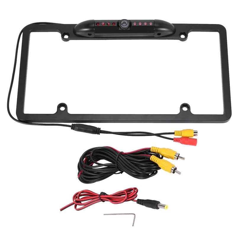 US Canada Car Number License Plate Frame Holder Rear View Backup Camera Auto Cmos Rearview 8 Leds Ir Cam | Автомобили и мотоциклы