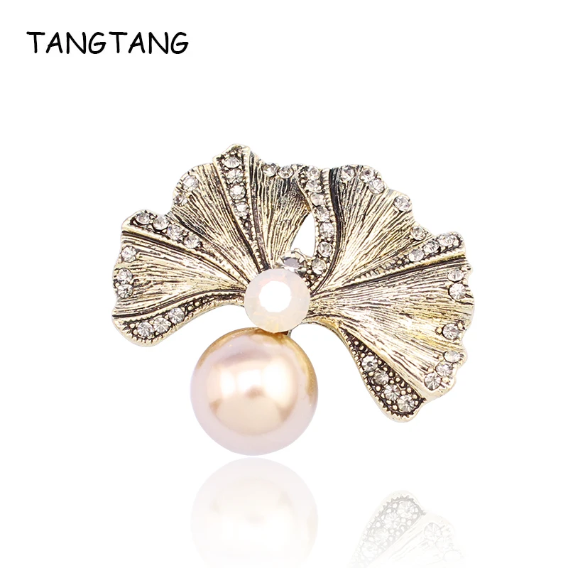 TANGTANG жемчуг кулон Брошь Стразы элегантные женские ювелирные изделия аксессуары